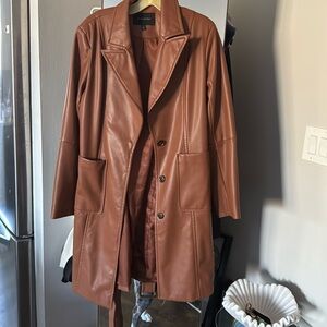 Faux leather Banana Republic coat